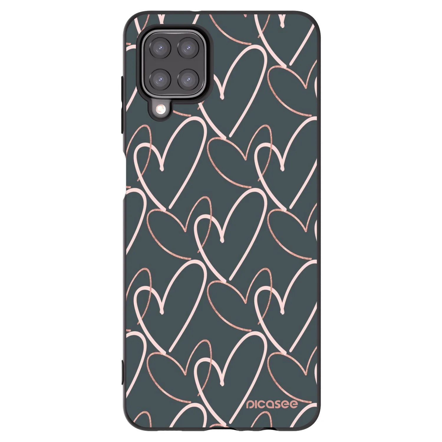 Picasee silikonový černý obal pro Samsung Galaxy A12 A125F - Hodně lásky