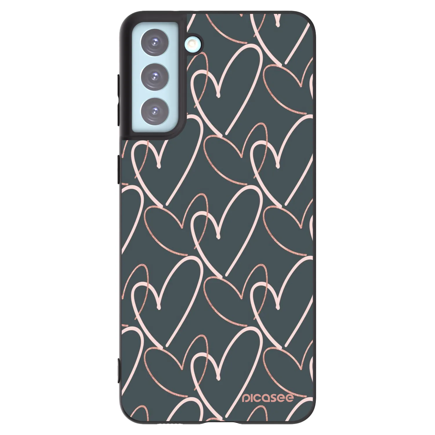 Picasee silikonový černý obal pro Samsung Galaxy S21+ 5G G996F - Hodně lásky