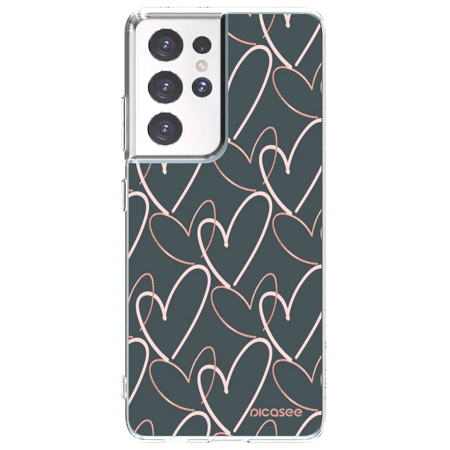 Picasee silikonový průhledný obal pro Samsung Galaxy S21 Ultra 5G G998B - Hodně lásky
