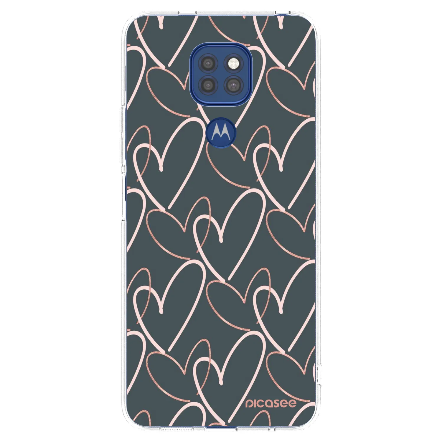 Picasee silikonový průhledný obal pro Motorola Moto G9 Play - Hodně lásky