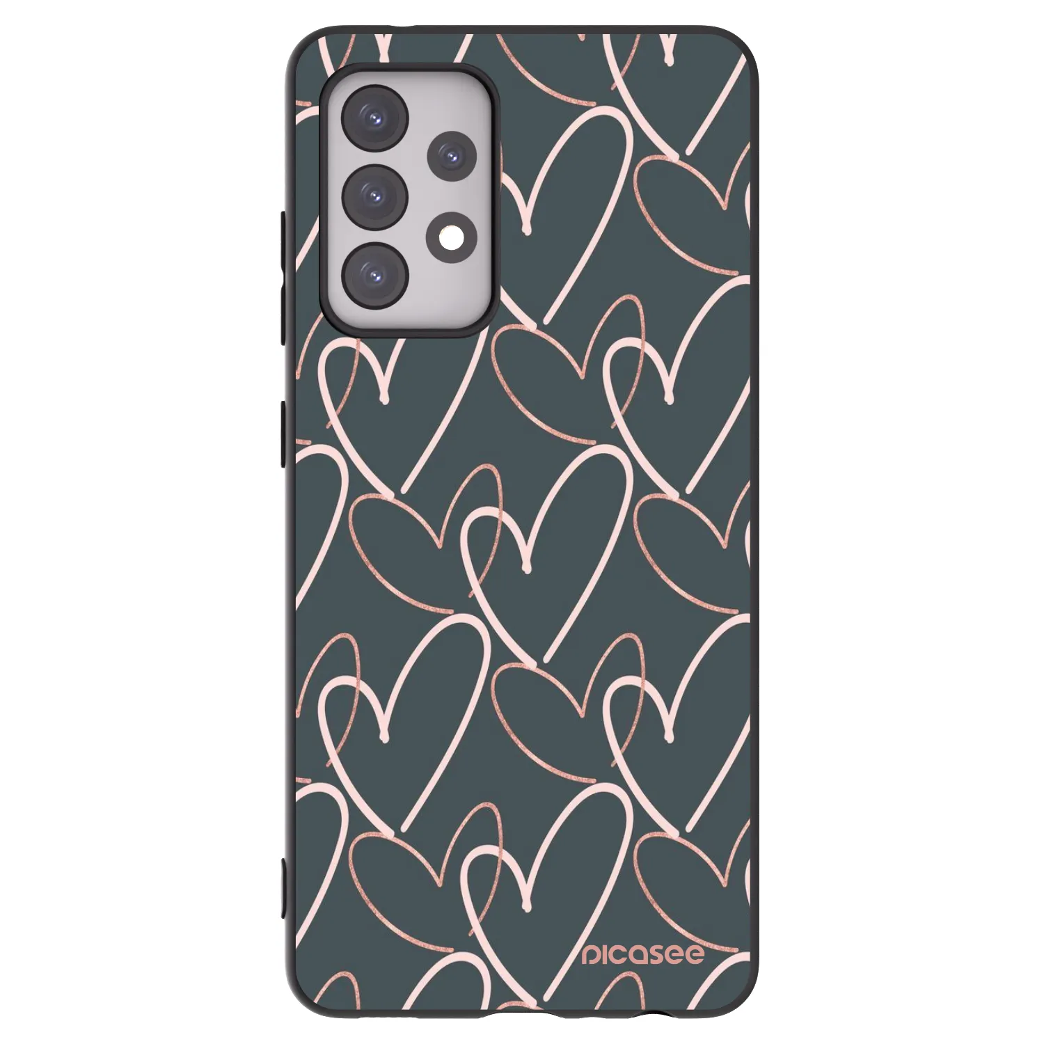 Picasee silikonový černý obal pro Samsung Galaxy A52 5G A525F - Hodně lásky