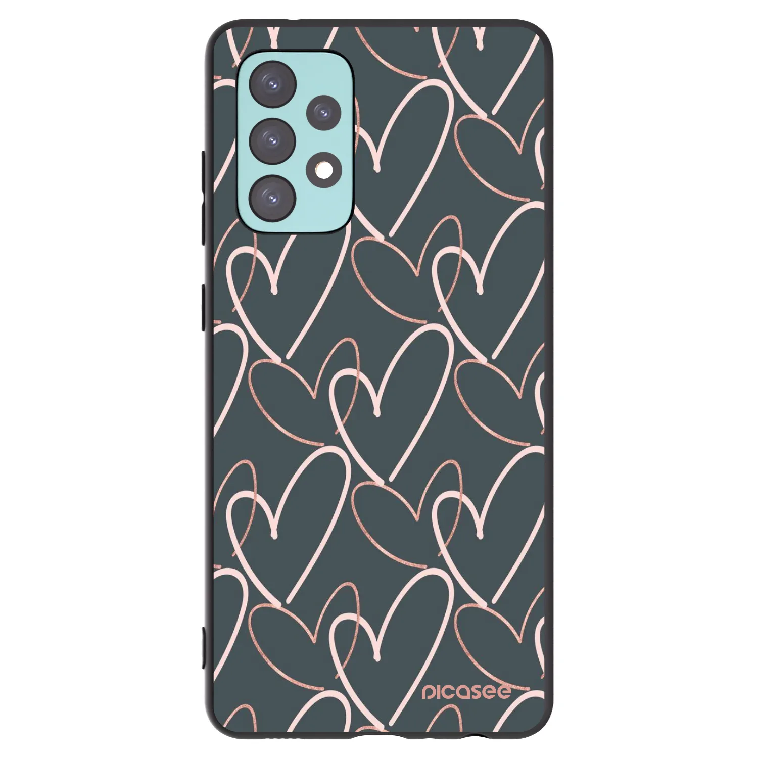 Picasee silikonový černý obal pro Samsung Galaxy A72 A725F - Hodně lásky