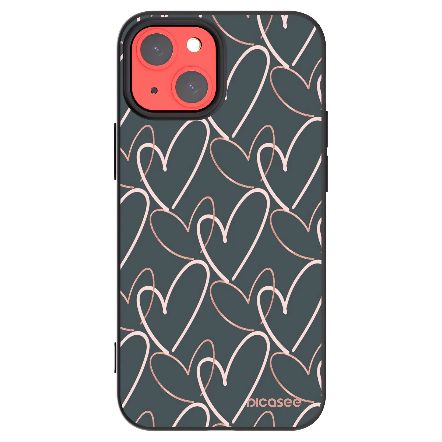 Picasee silikonový černý obal pro Apple iPhone 13 mini - Hodně lásky