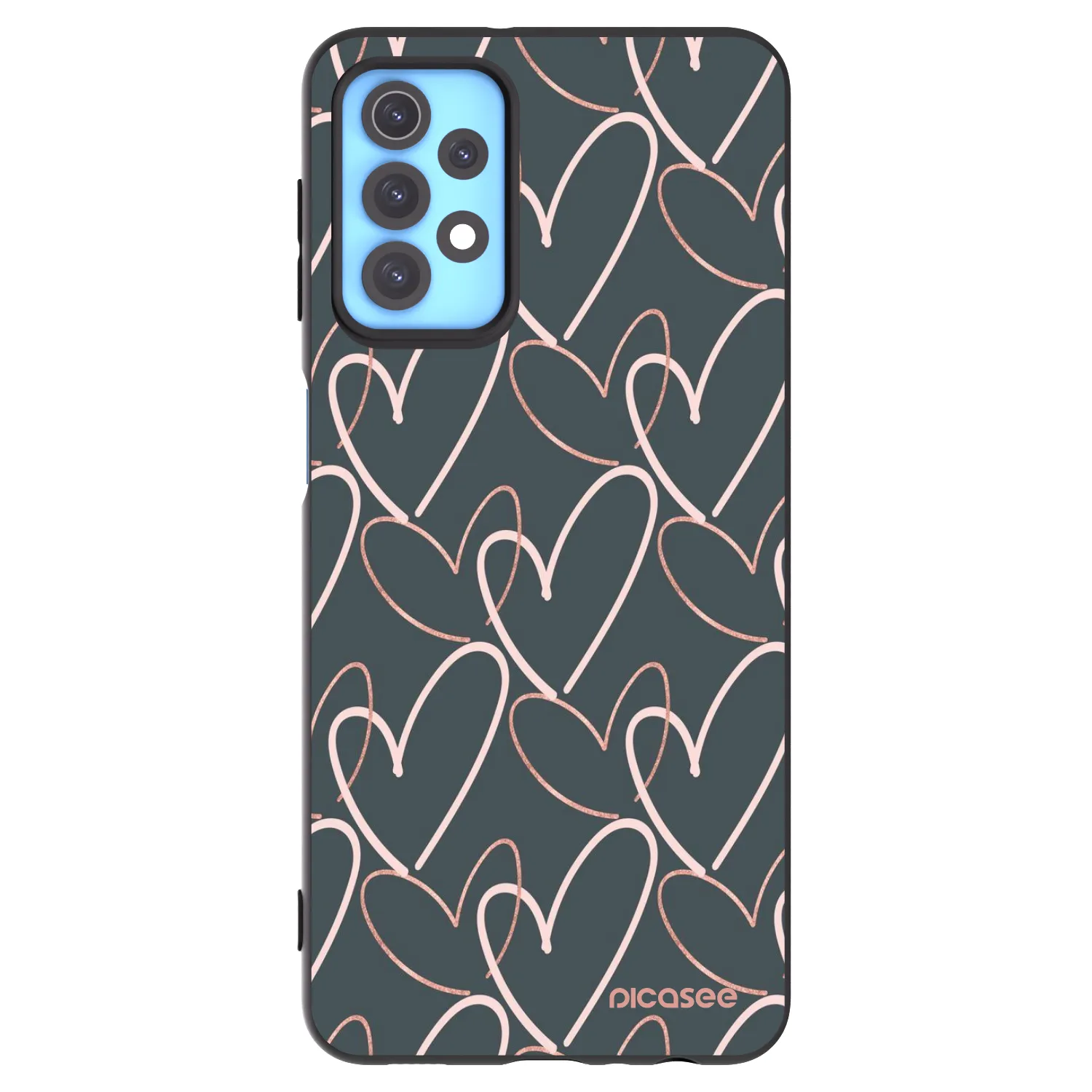Picasee silikonový černý obal pro Samsung Galaxy A32 4G SM-A325F - Hodně lásky