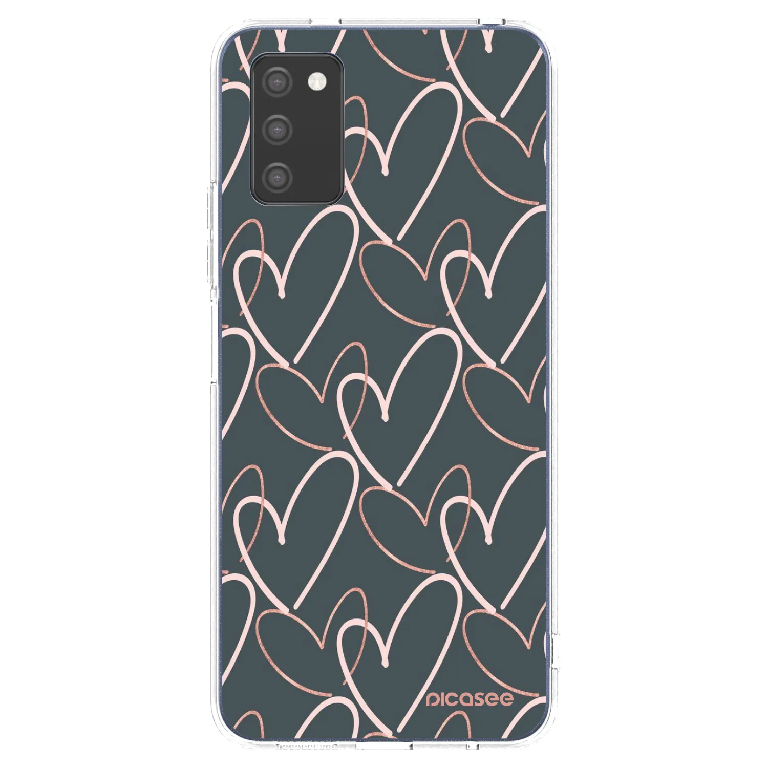 Picasee silikonový průhledný obal pro Samsung Galaxy A02s A025G - Hodně lásky