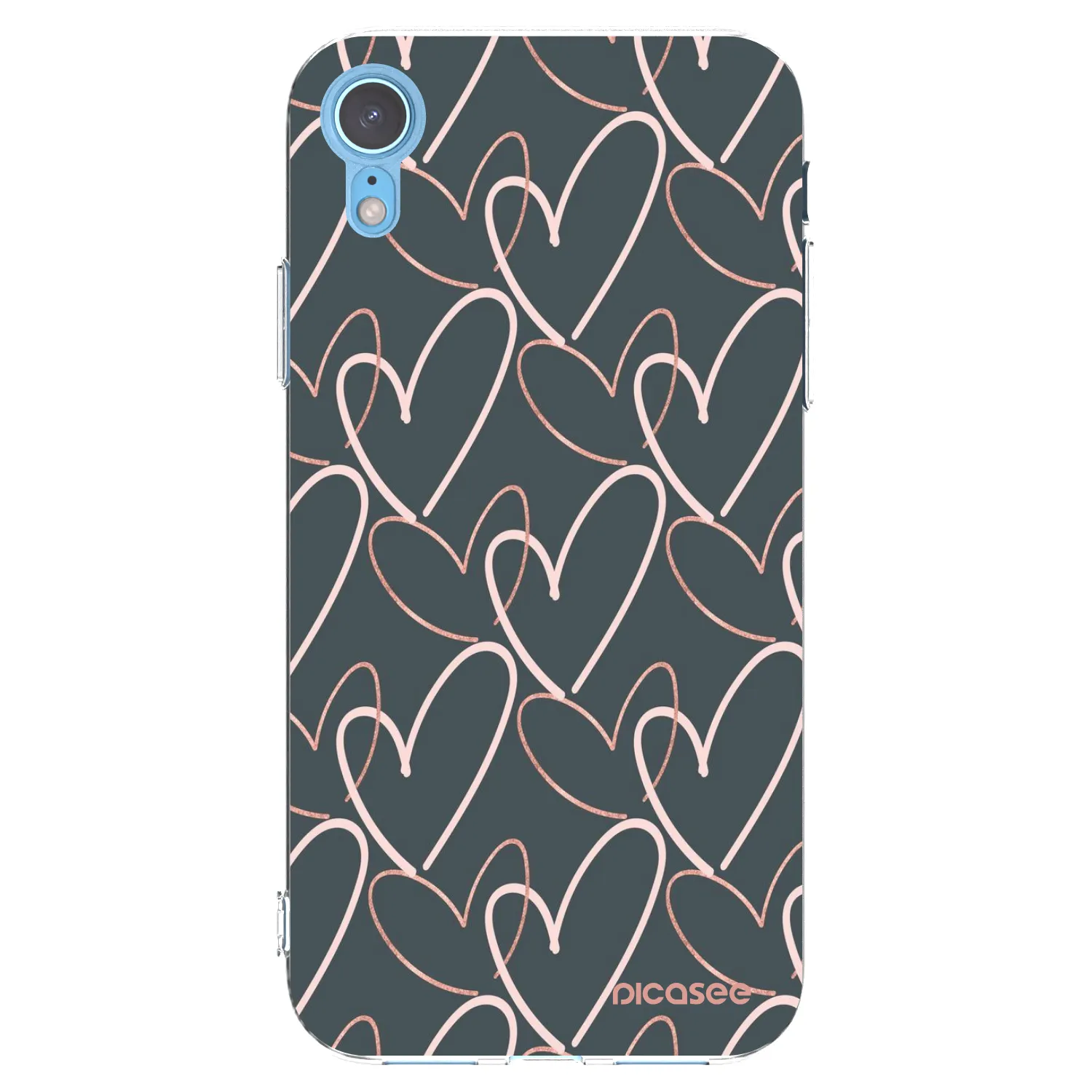 Picasee silikonový průhledný obal pro Apple iPhone XR - Hodně lásky