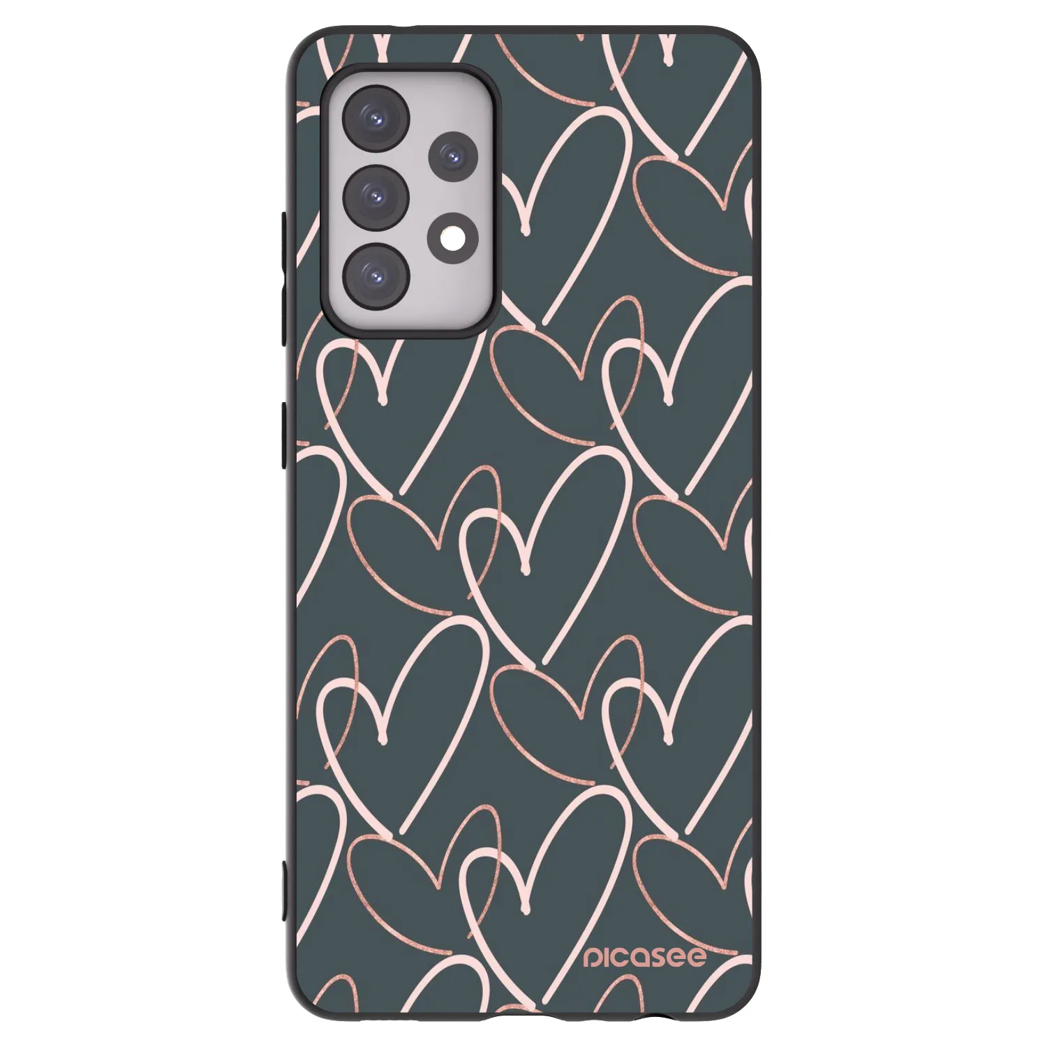 Picasee silikonový černý obal pro Samsung Galaxy A52s 5G A528B - Hodně lásky