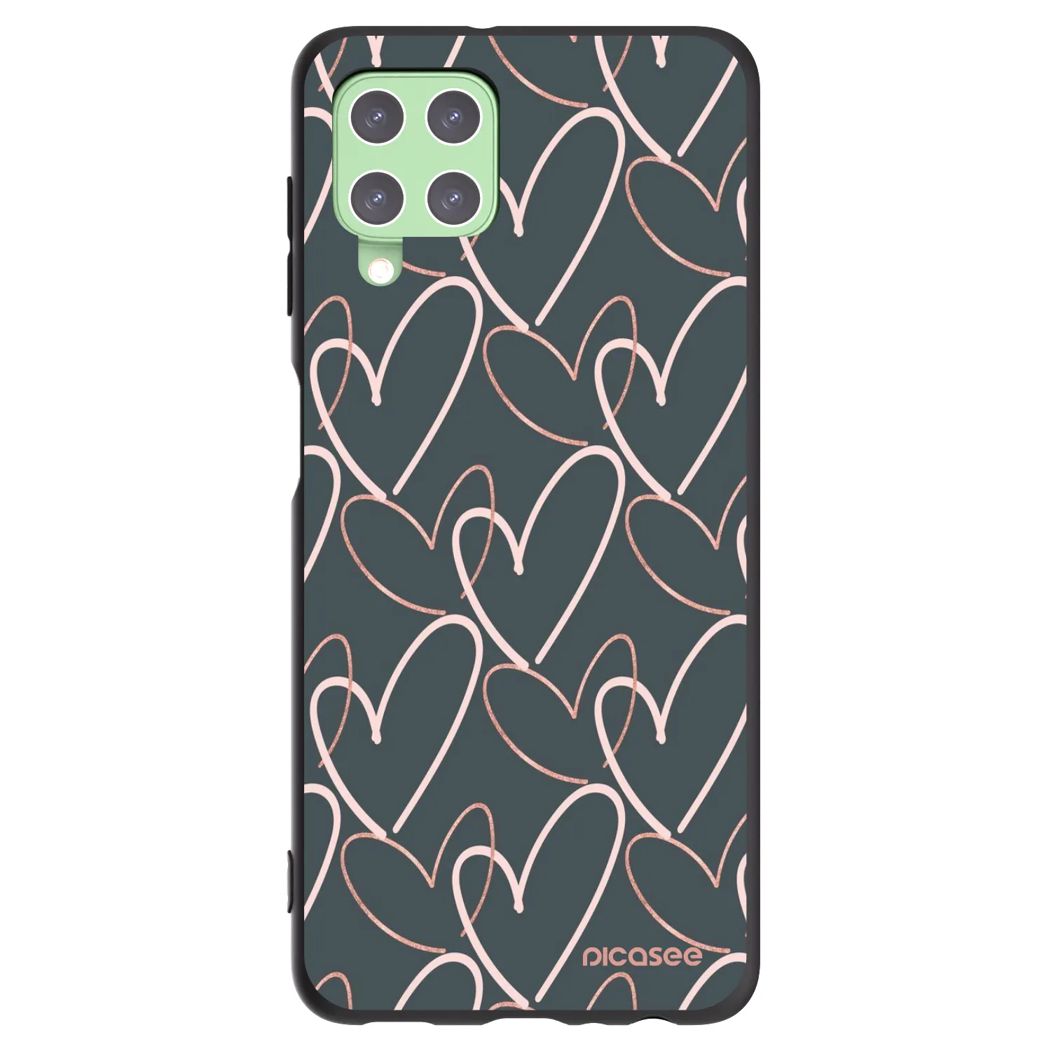 Picasee silikonový černý obal pro Samsung Galaxy A22 A225F 4G - Hodně lásky