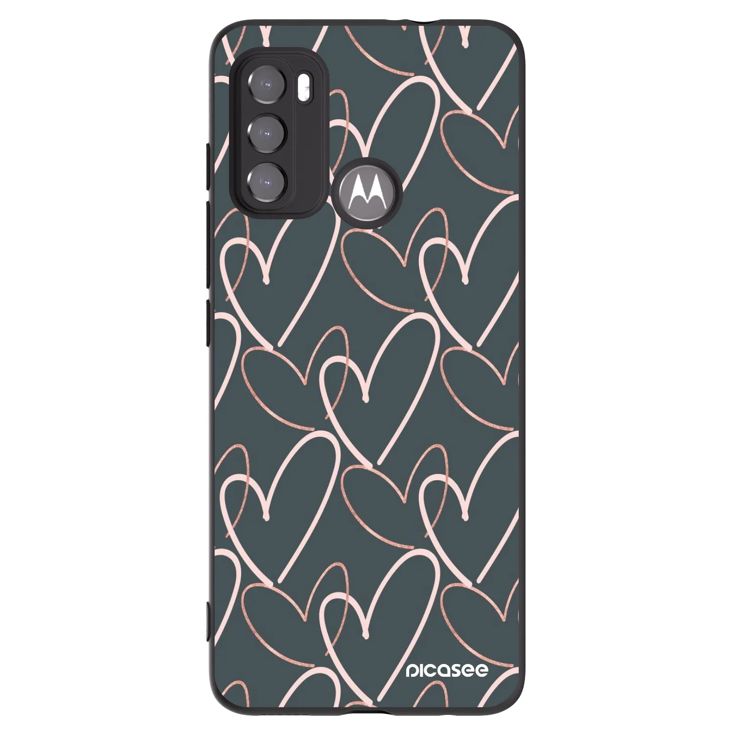 Picasee silikonový černý obal pro Motorola Moto G60 - Hodně lásky