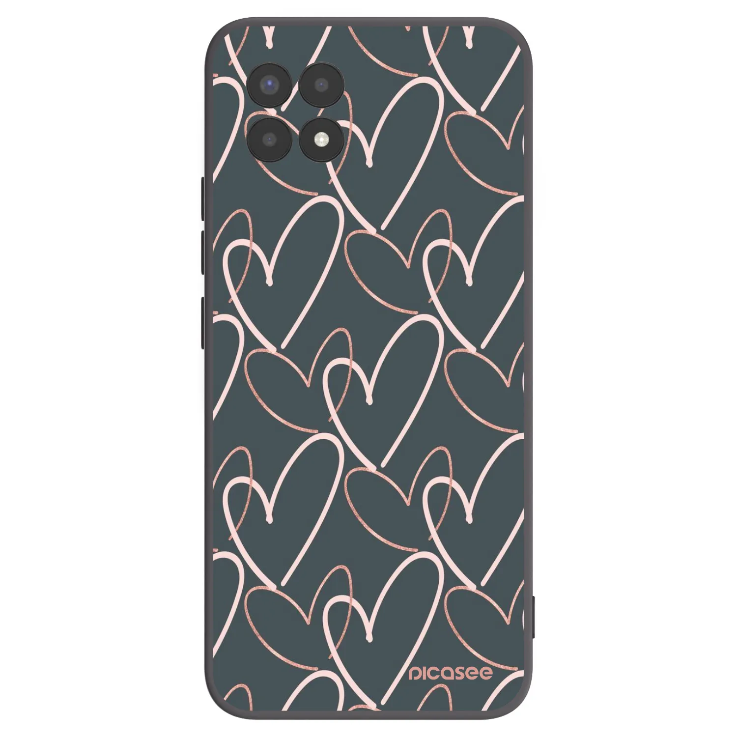 Picasee silikonový černý obal pro Realme 8i - Hodně lásky