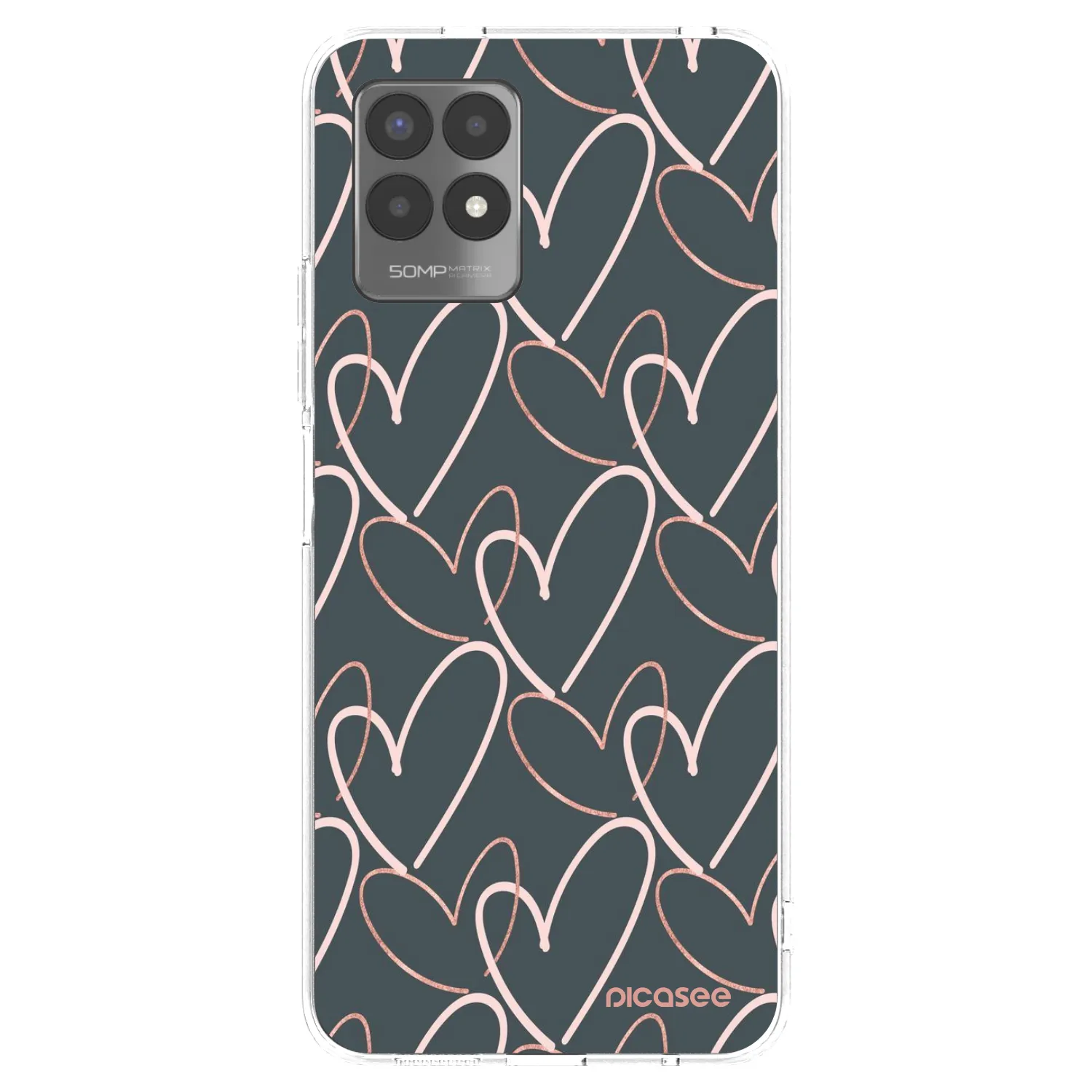 Picasee silikonový průhledný obal pro Realme 8i - Hodně lásky