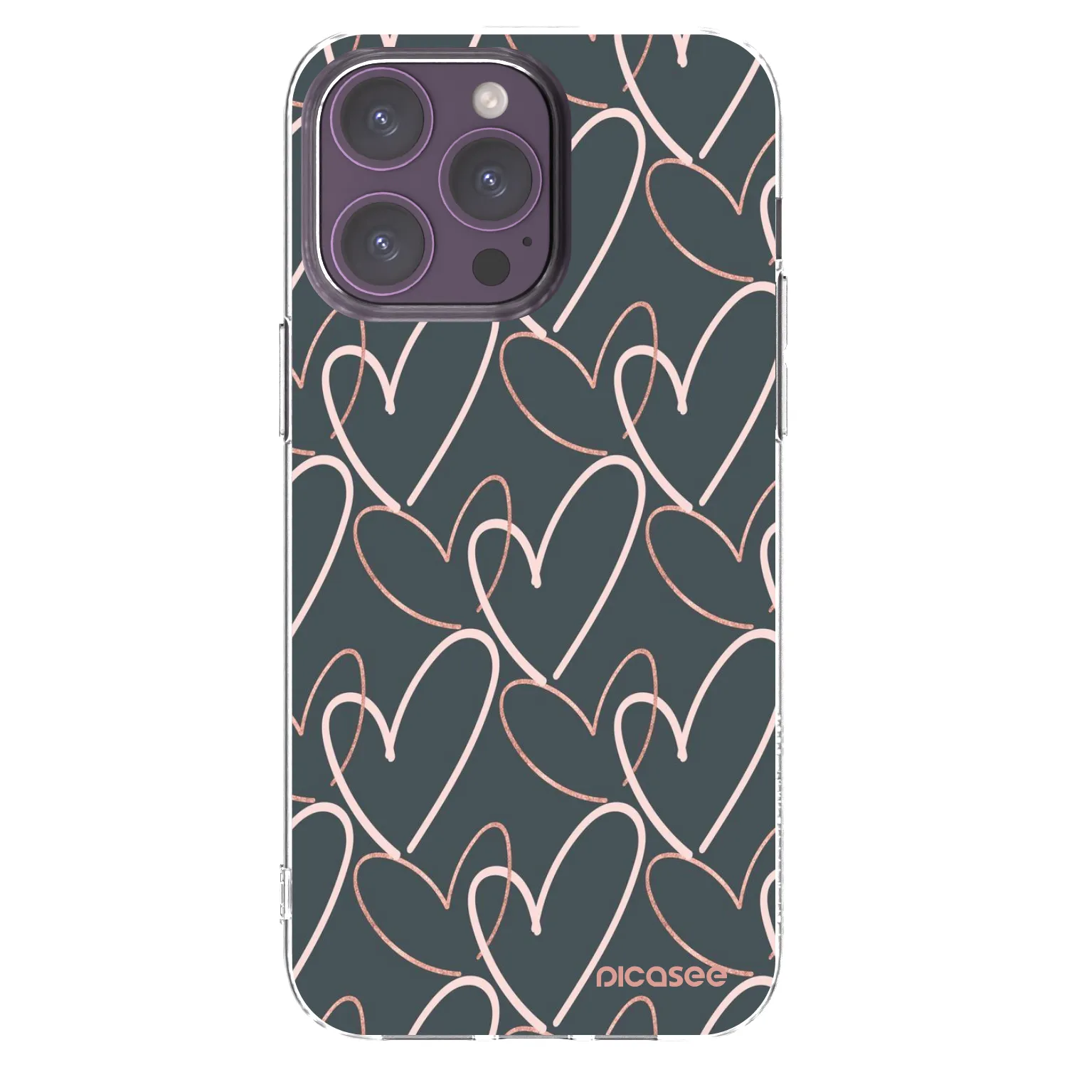 Picasee silikonový průhledný obal pro Apple iPhone 14 Pro Max - Hodně lásky