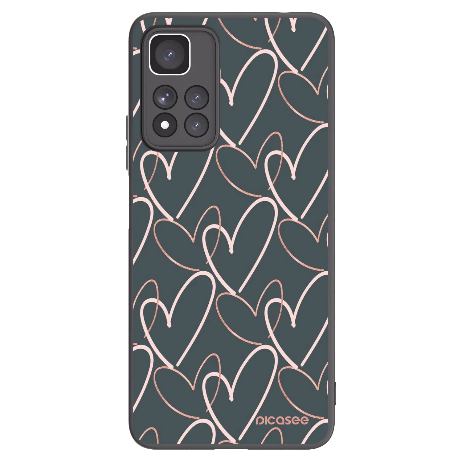 Picasee silikonový černý obal pro Xiaomi Redmi Note 11 Pro+ 5G - Hodně lásky