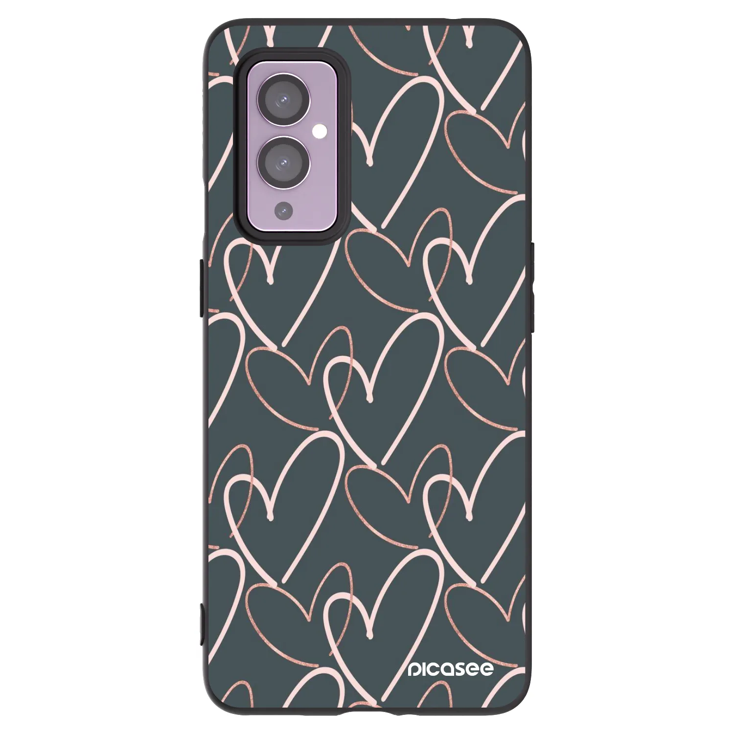 Picasee silikonový černý obal pro OnePlus 9 - Hodně lásky