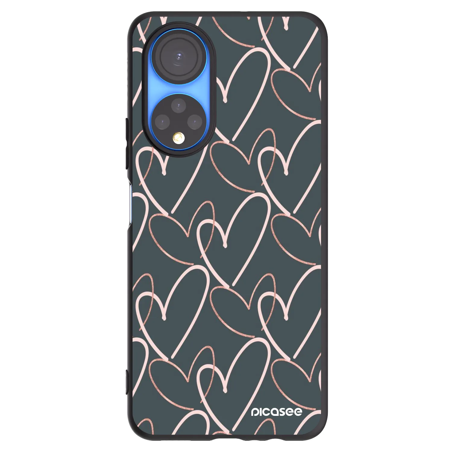 Picasee silikonový černý obal pro Honor X7 - Hodně lásky