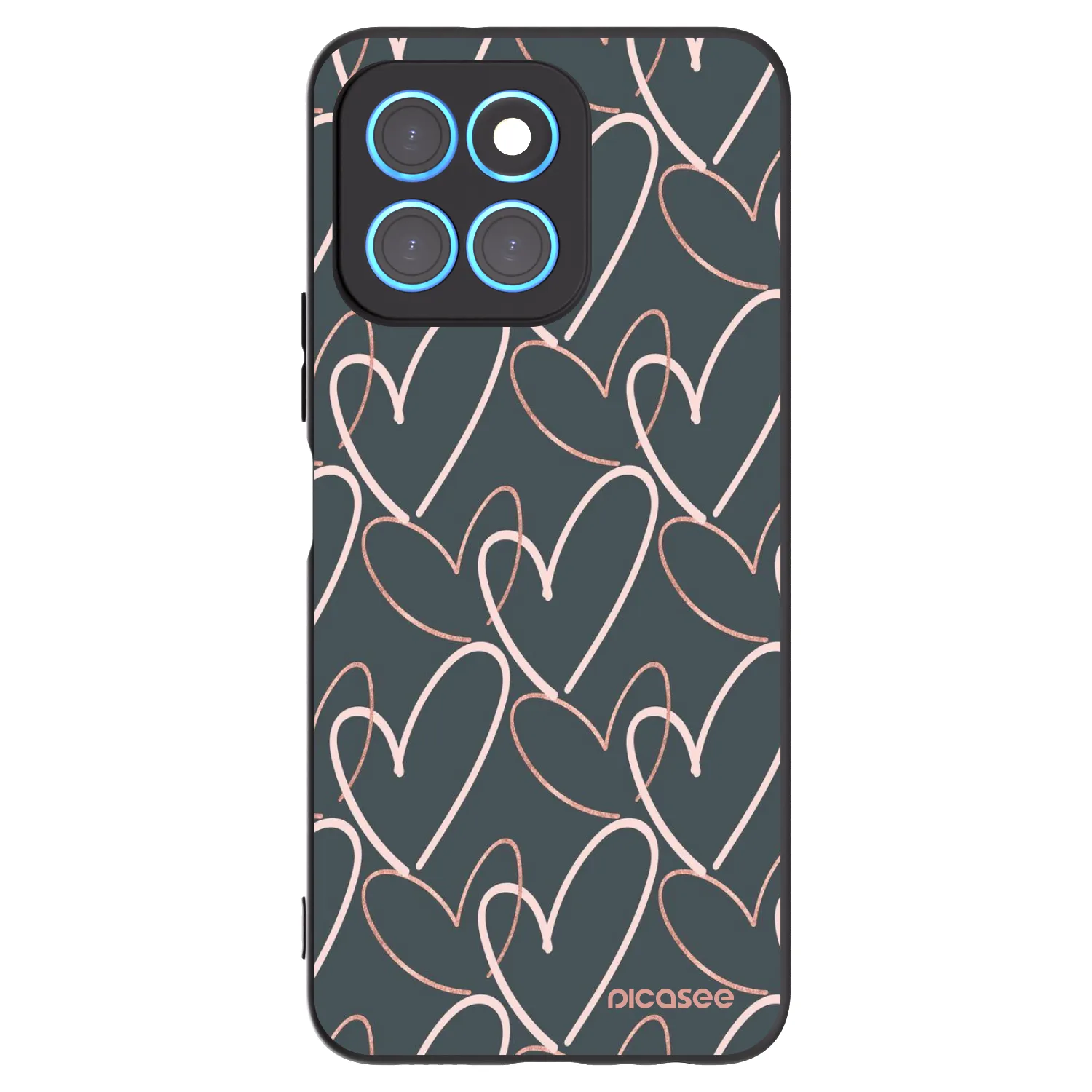 Picasee silikonový černý obal pro Honor X8 5G - Hodně lásky