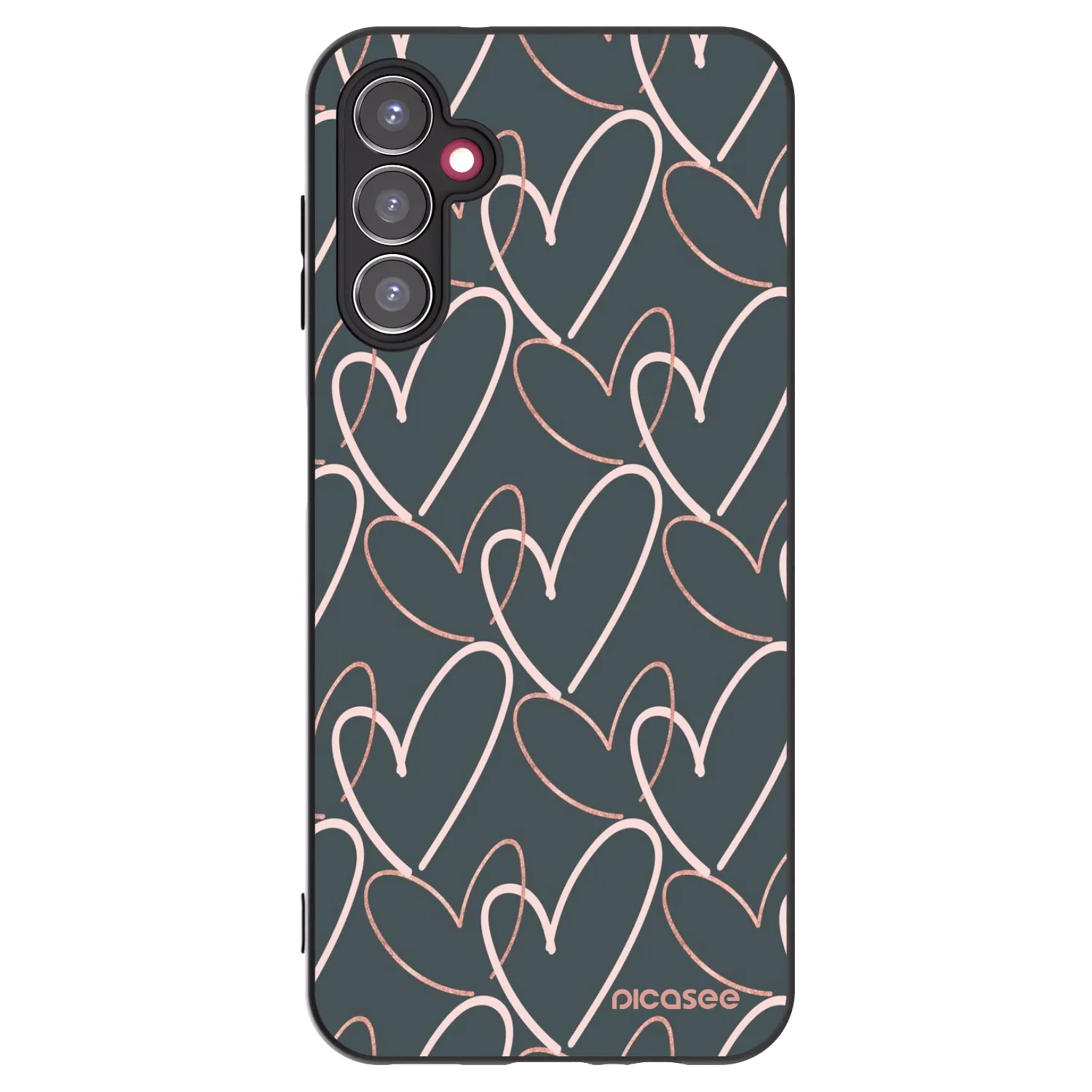 Picasee silikonový černý obal pro Samsung Galaxy A14 4G A145R - Hodně lásky