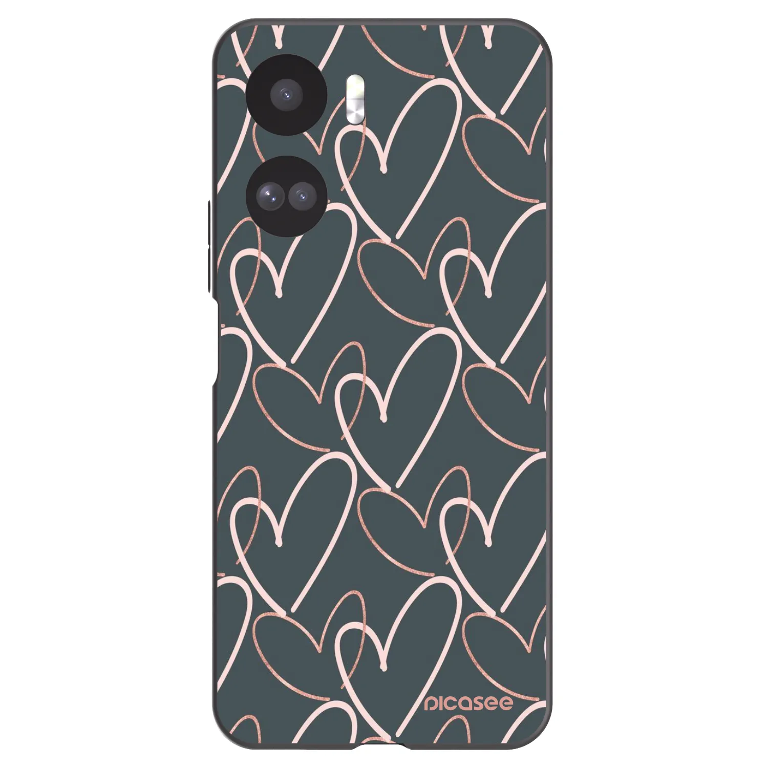 Picasee silikonový černý obal pro Honor 90 Lite 5G - Hodně lásky