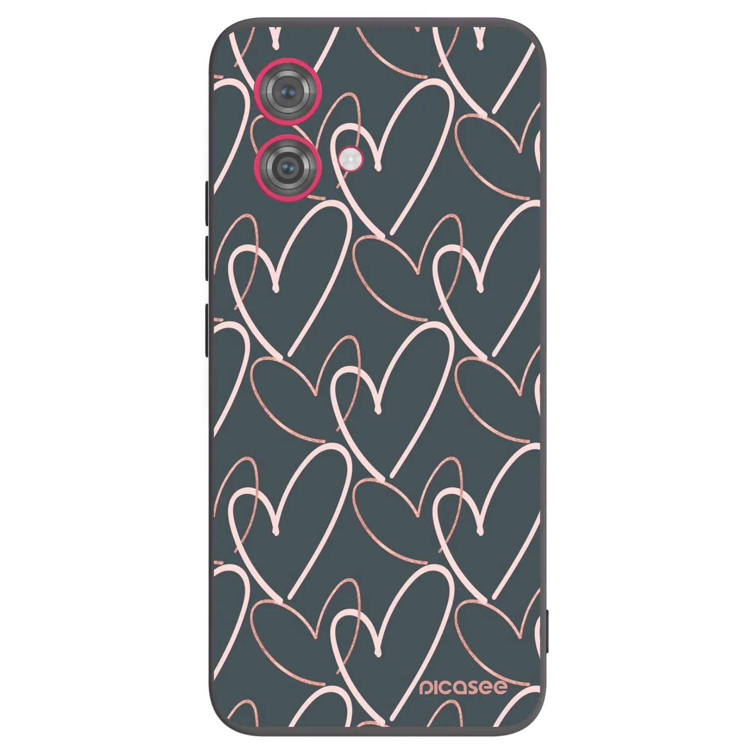 Picasee silikonový černý obal pro Motorola Moto G84 5G - Hodně lásky