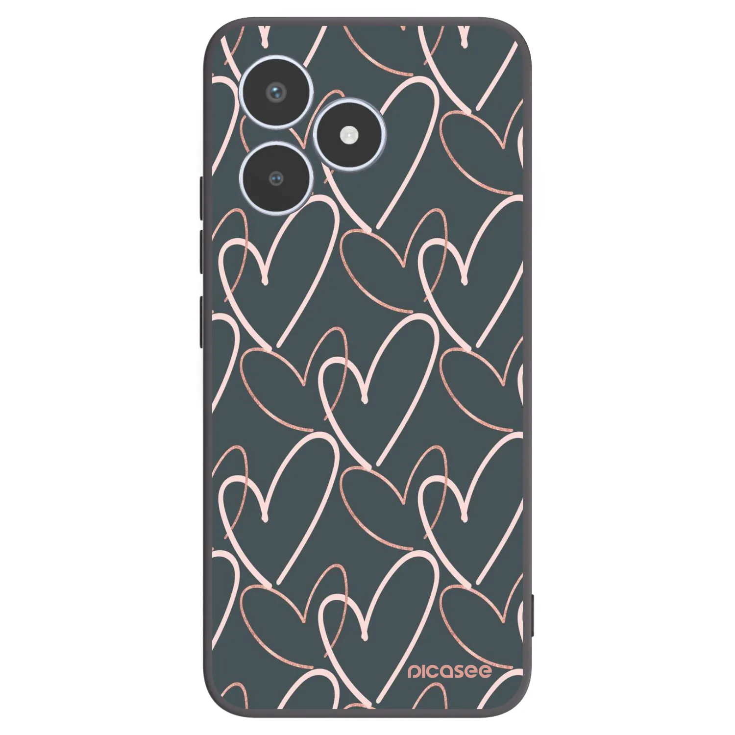 Picasee silikonový černý obal pro Realme C53 - Hodně lásky