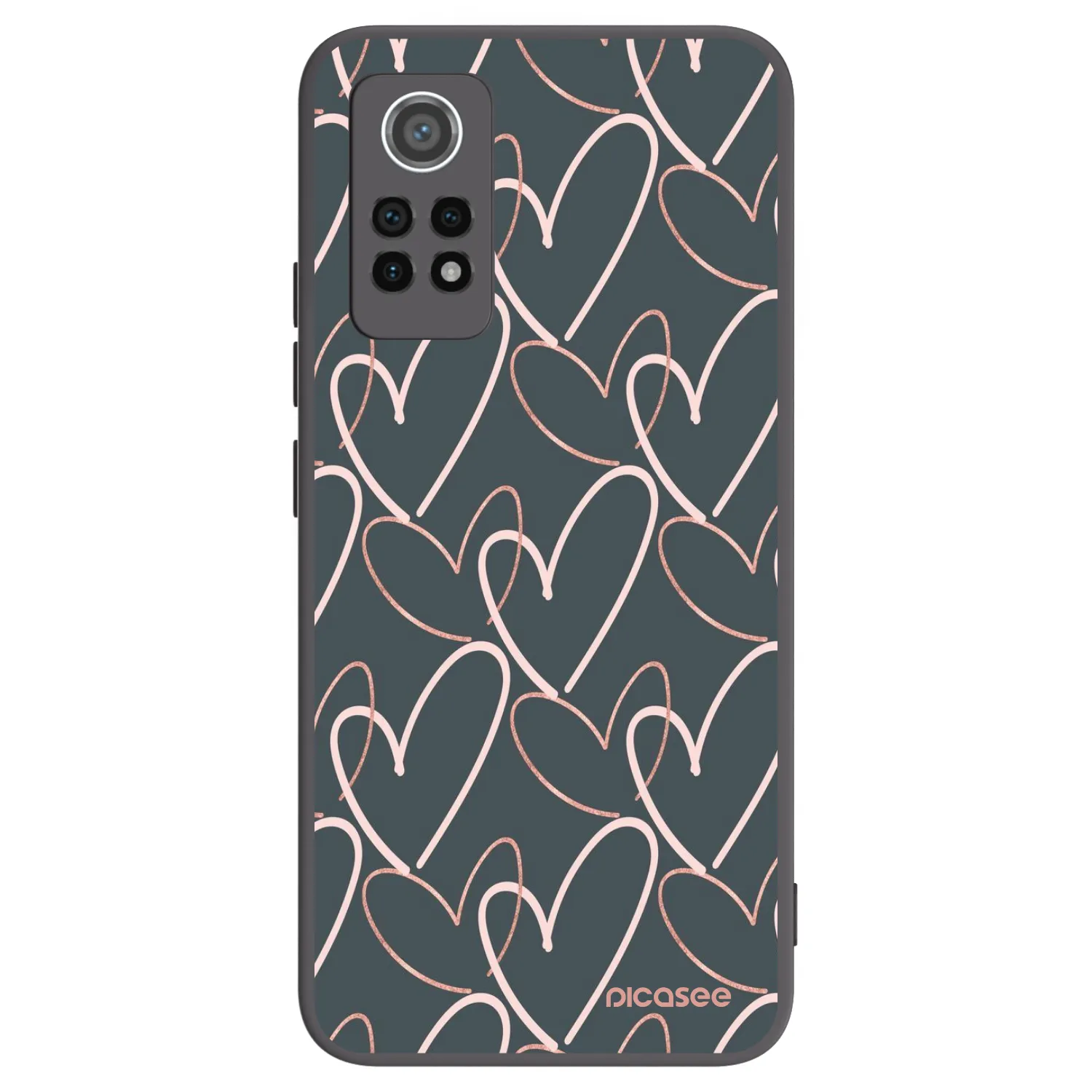 Picasee silikonový černý obal pro Xiaomi Redmi Note 12 Pro 4G - Hodně lásky