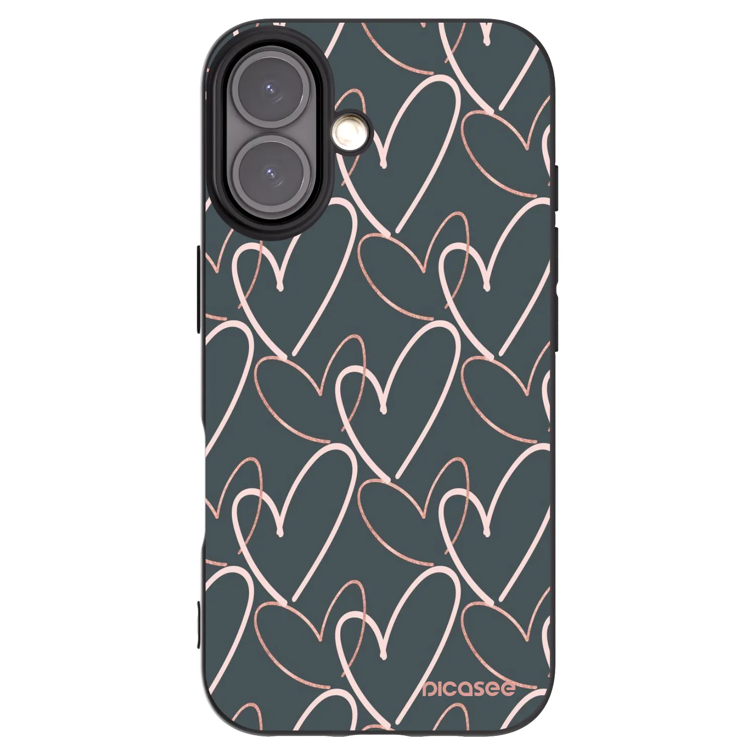 Picasee silikonový černý obal pro Apple iPhone 16 - Hodně lásky