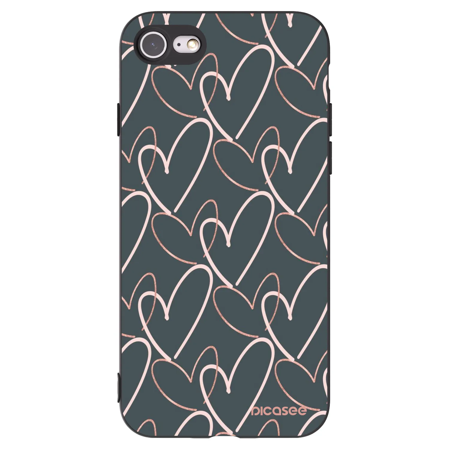 Picasee silikonový černý obal pro Apple iPhone 8 - Hodně lásky