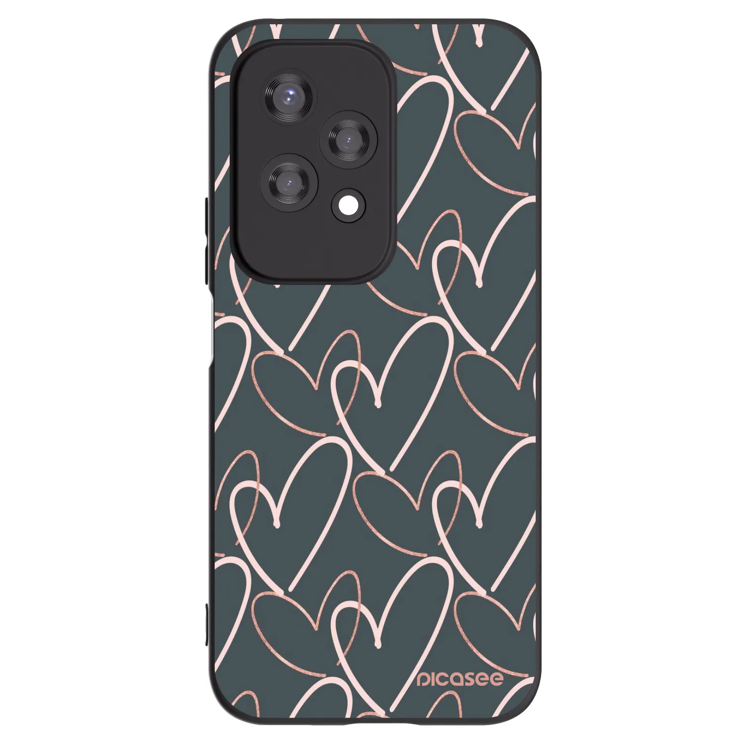 Picasee silikonový černý obal pro Honor 200 Lite - Hodně lásky