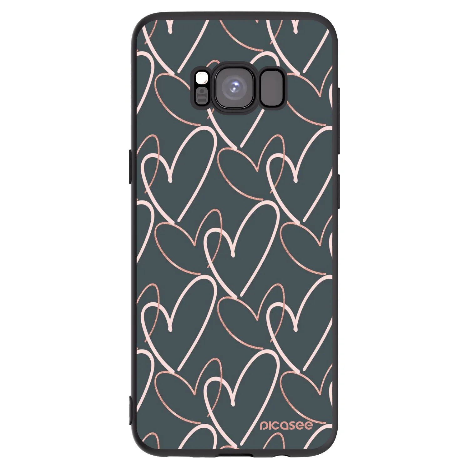 Picasee silikonový černý obal pro Samsung Galaxy S8 G950F - Hodně lásky
