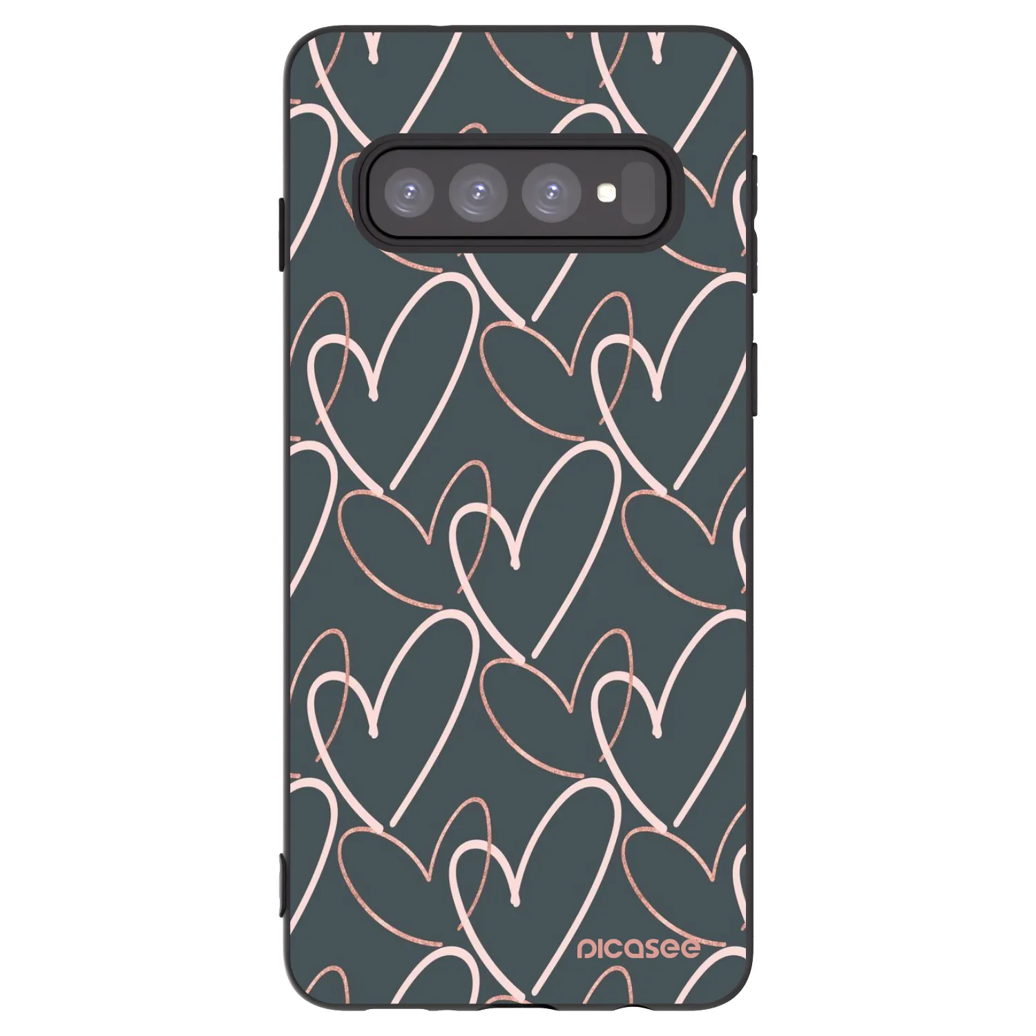 Picasee silikonový černý obal pro Samsung Galaxy S10 G973 - Hodně lásky
