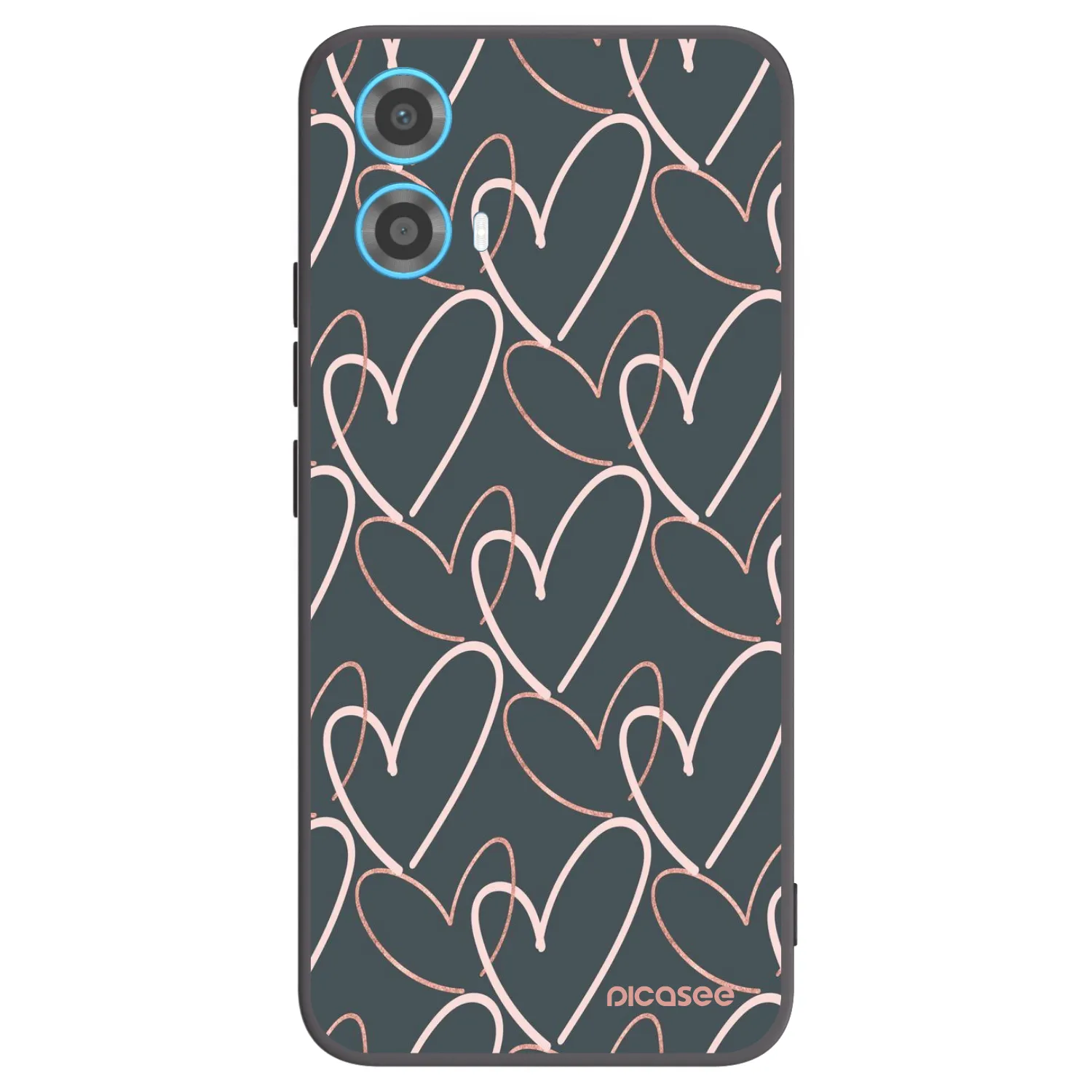 Picasee silikonový černý obal pro Motorola Moto G34 5G - Hodně lásky