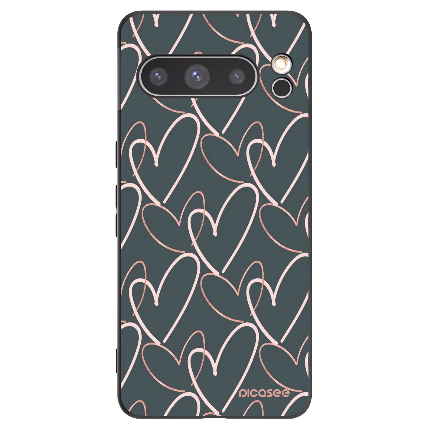 Picasee silikonový černý obal pro Google Pixel 8 Pro - Hodně lásky