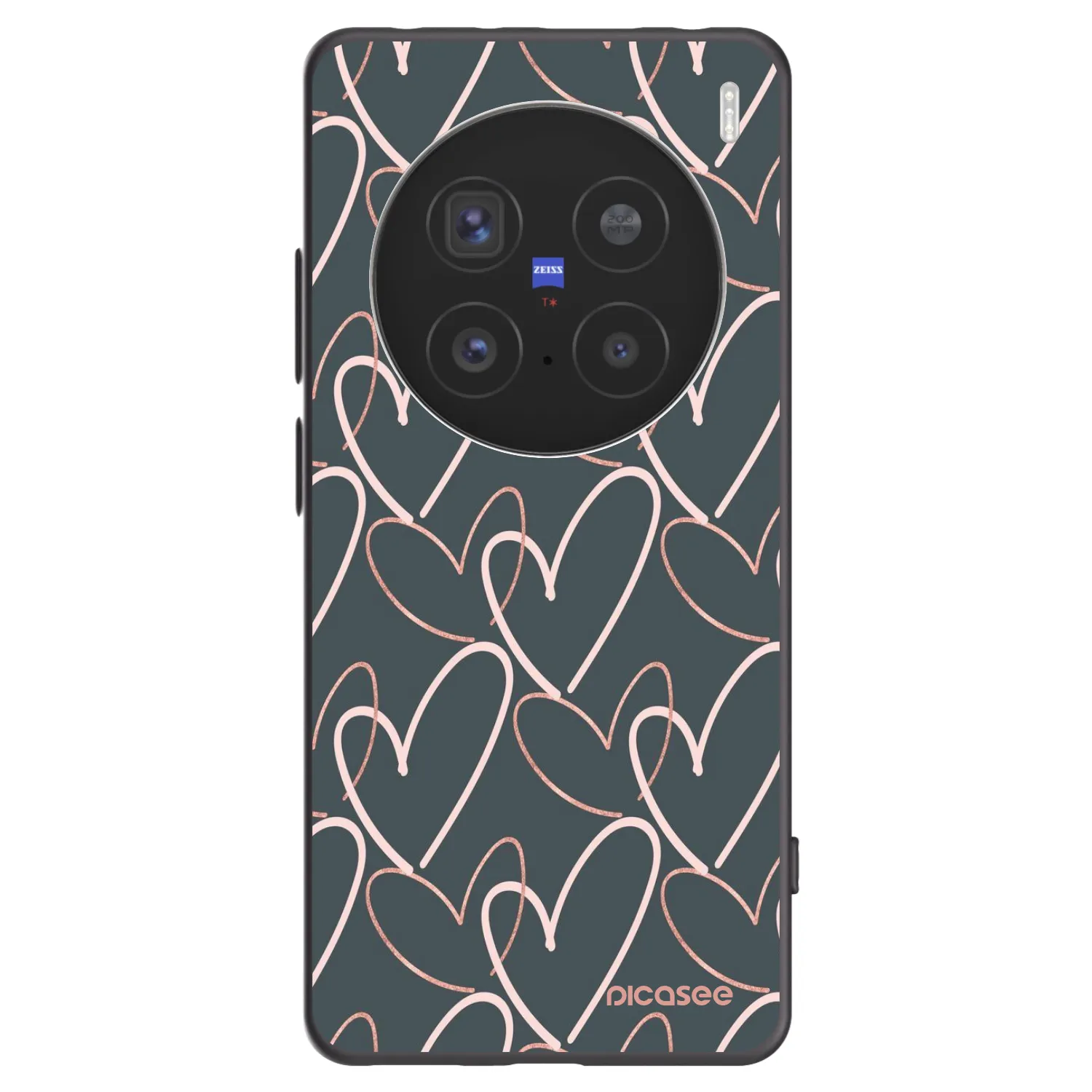 Picasee silikonový černý obal pro Vivo X200 Pro - Hodně lásky