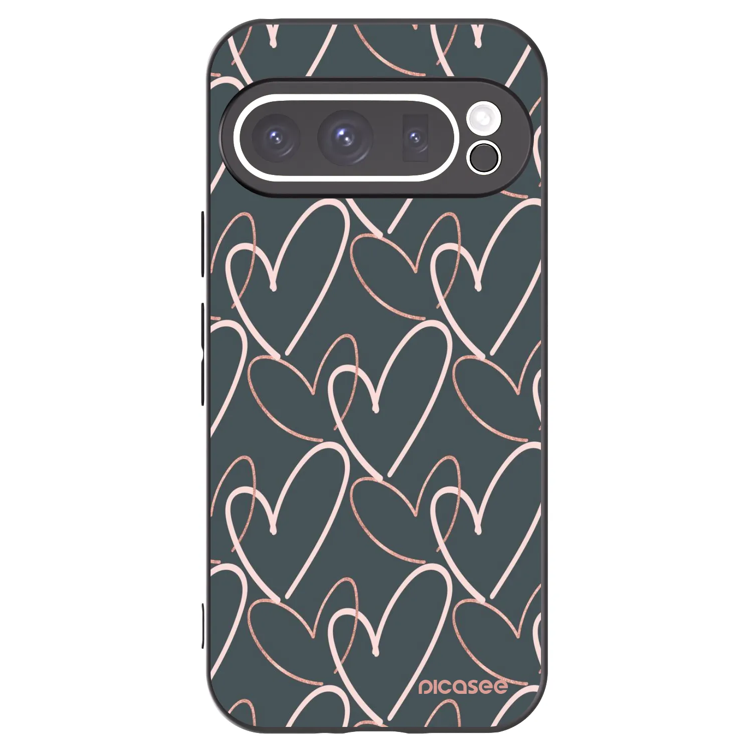 Picasee silikonový černý obal pro Google Pixel 9 Pro XL - Hodně lásky