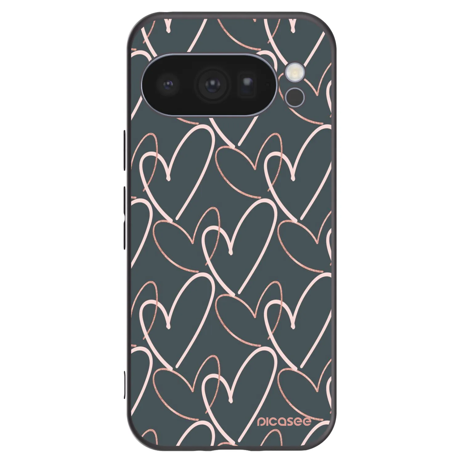 Picasee silikonový černý obal pro Google Pixel 10 Pro - Hodně lásky