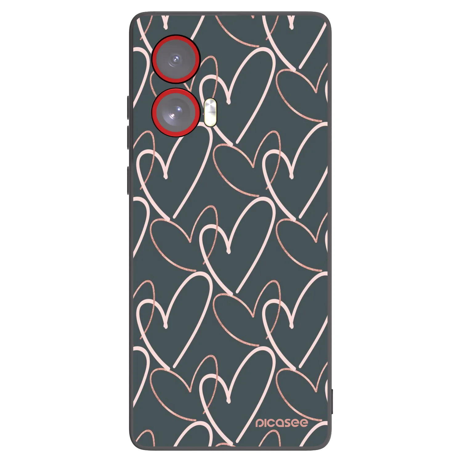 Picasee silikonový černý obal pro Motorola Edge 50 Fusion - Hodně lásky