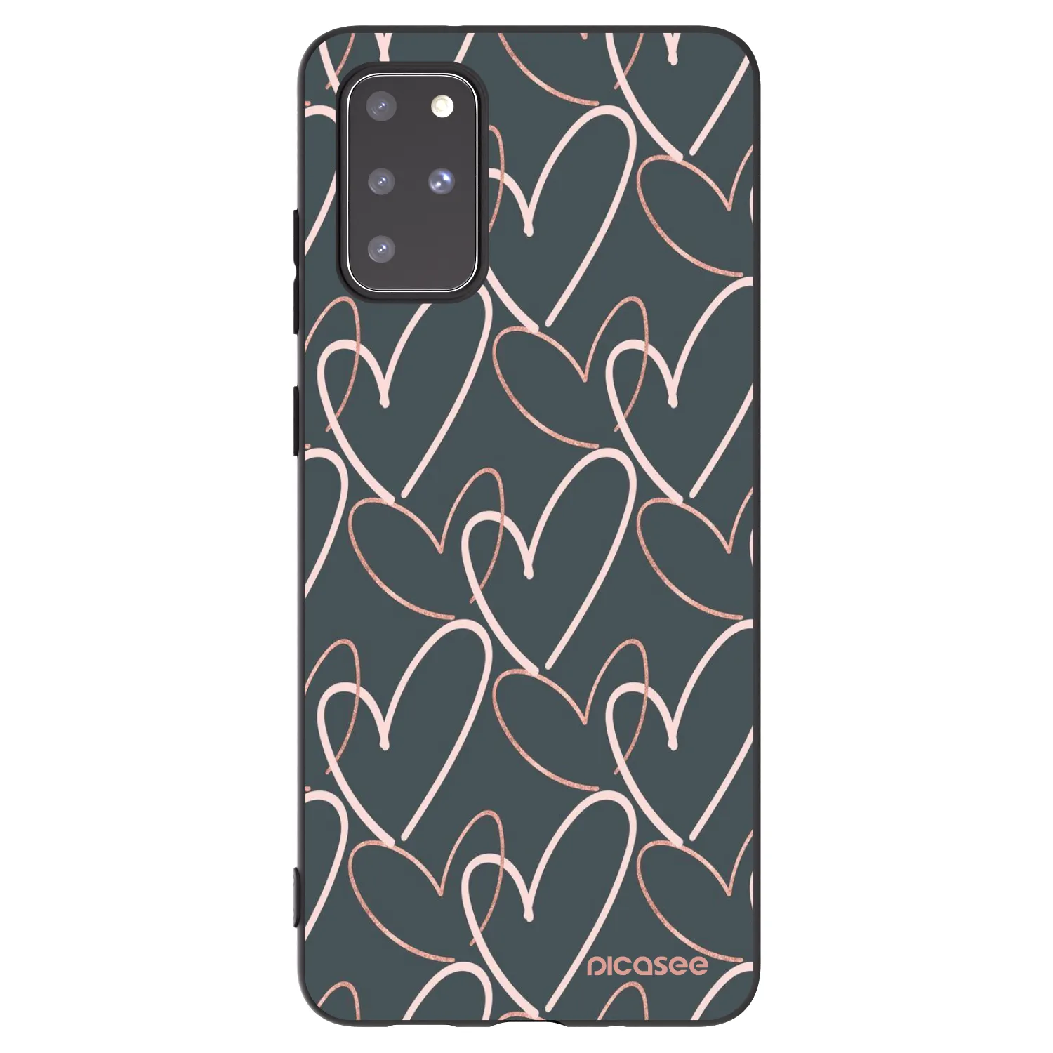 Picasee silikonový černý obal pro Samsung Galaxy S20+ G985F - Hodně lásky