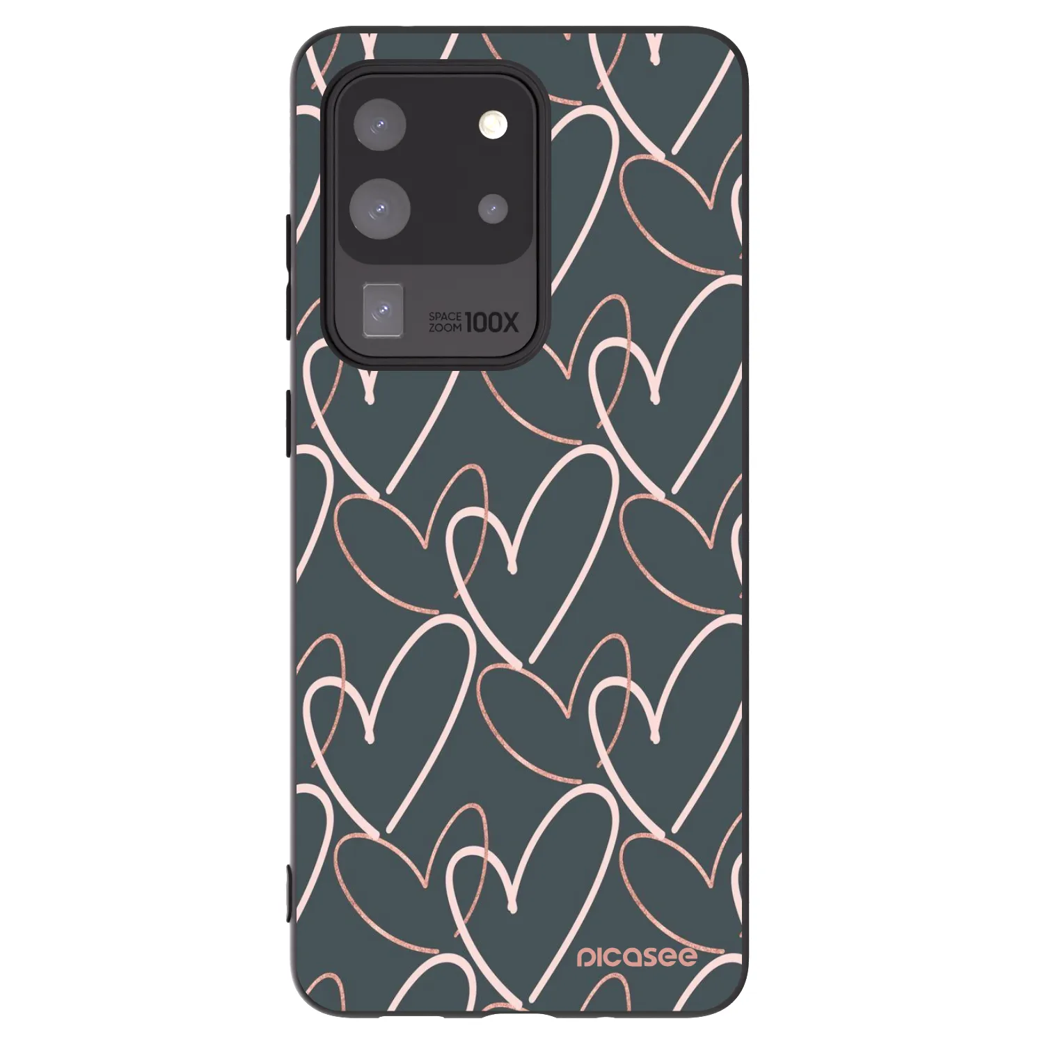 Picasee silikonový černý obal pro Samsung Galaxy S20 Ultra 5G G988F - Hodně lásky