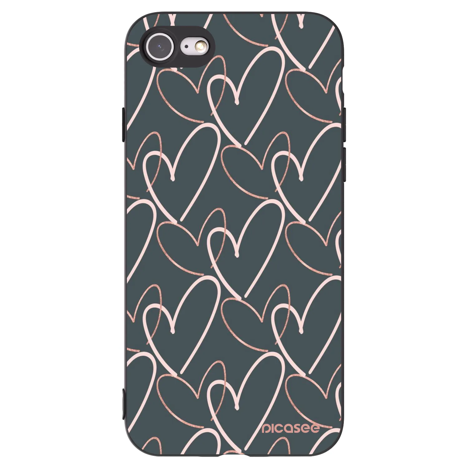 Picasee silikonový černý obal pro Apple iPhone SE 2020 - Hodně lásky