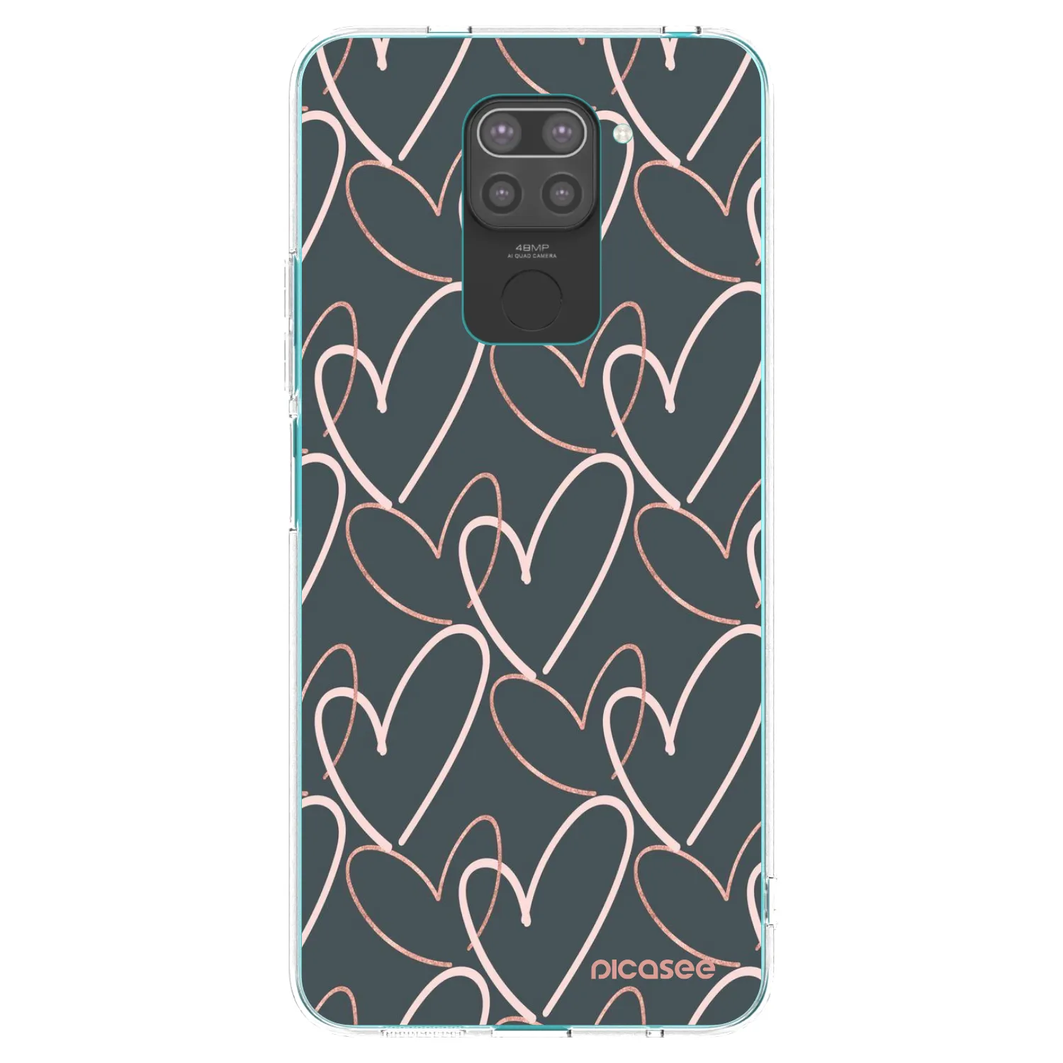 Picasee silikonový černý obal pro Xiaomi Redmi Note 9 - Hodně lásky