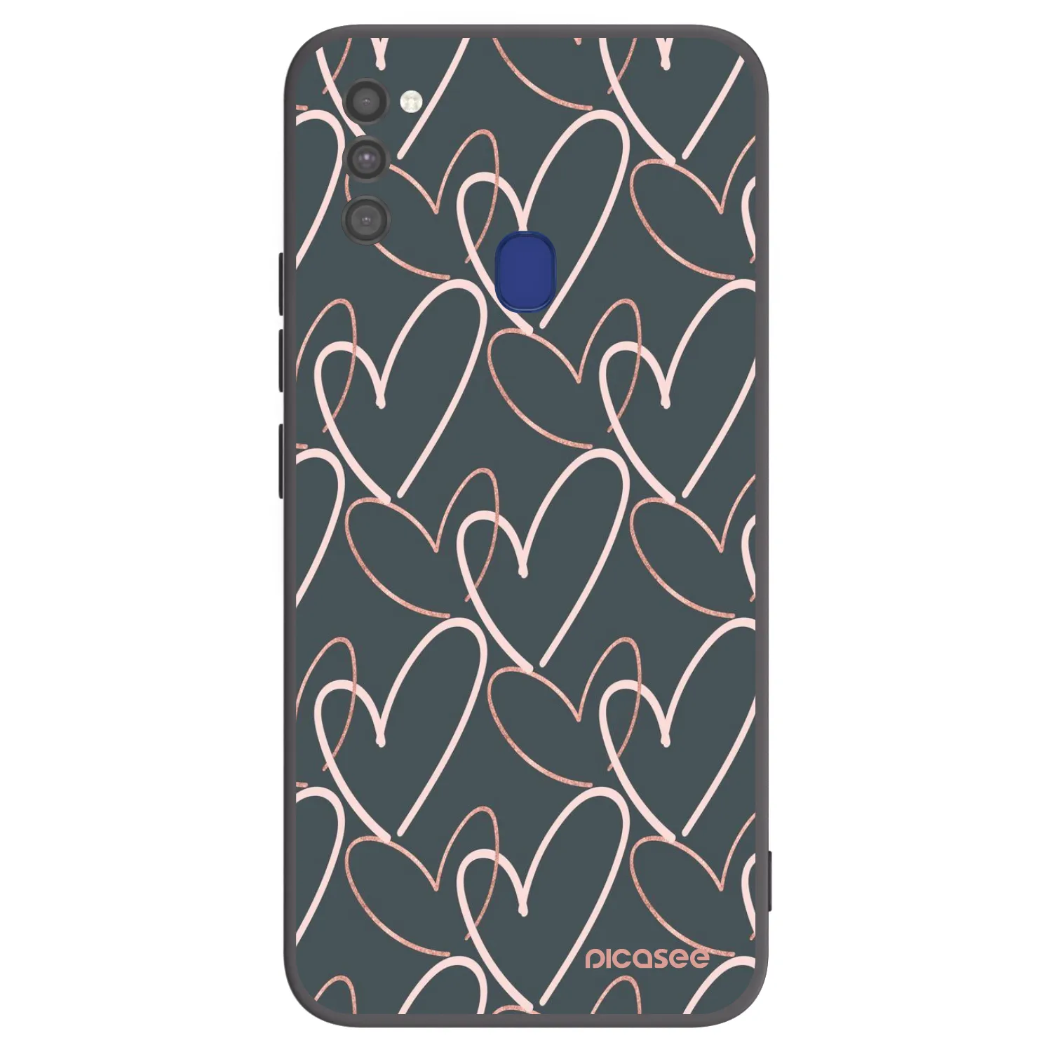 Picasee silikonový černý obal pro Samsung Galaxy M21 M215F - Hodně lásky