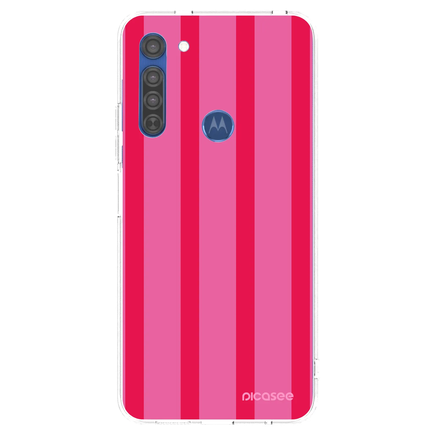 Picasee silikonový průhledný obal pro Motorola Moto G8 - Hot tropic