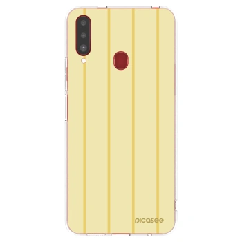 Picasee silikonový průhledný obal pro Samsung Galaxy A20s - Liquid sunshine