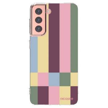 Picasee silikonový průhledný obal pro Samsung Galaxy S21 5G G991B - Lobby tiles