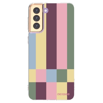 Picasee silikonový průhledný obal pro Samsung Galaxy S21+ 5G G996F - Lobby tiles