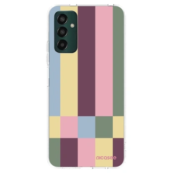 Picasee silikonový průhledný obal pro Samsung Galaxy M13 M135F - Lobby tiles