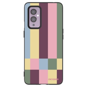 Picasee silikonový černý obal pro OnePlus 9 - Lobby tiles