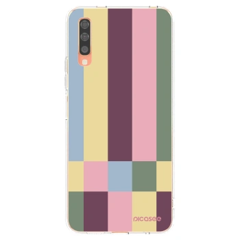 Picasee silikonový průhledný obal pro Samsung Galaxy A70 A705F - Lobby tiles