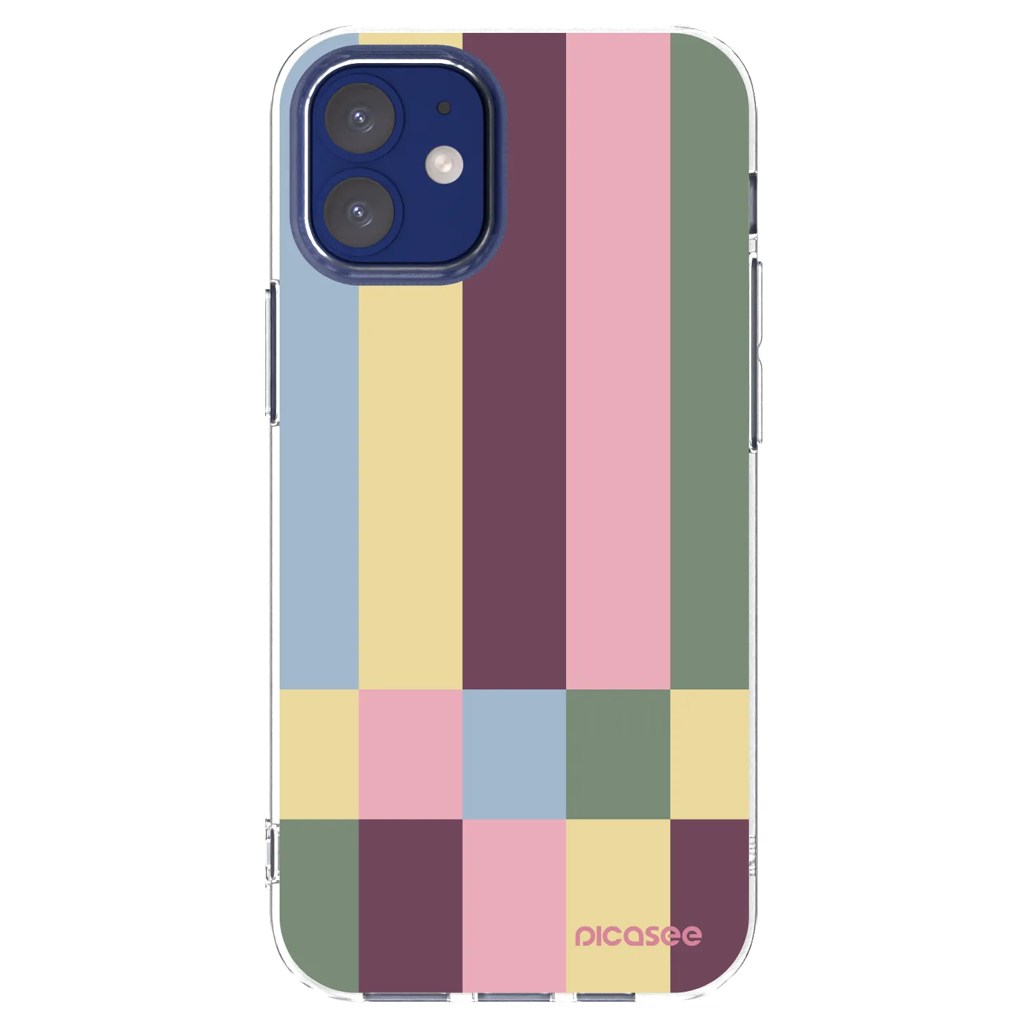 Picasee silikonový průhledný obal pro Apple iPhone 12 mini - Lobby tiles