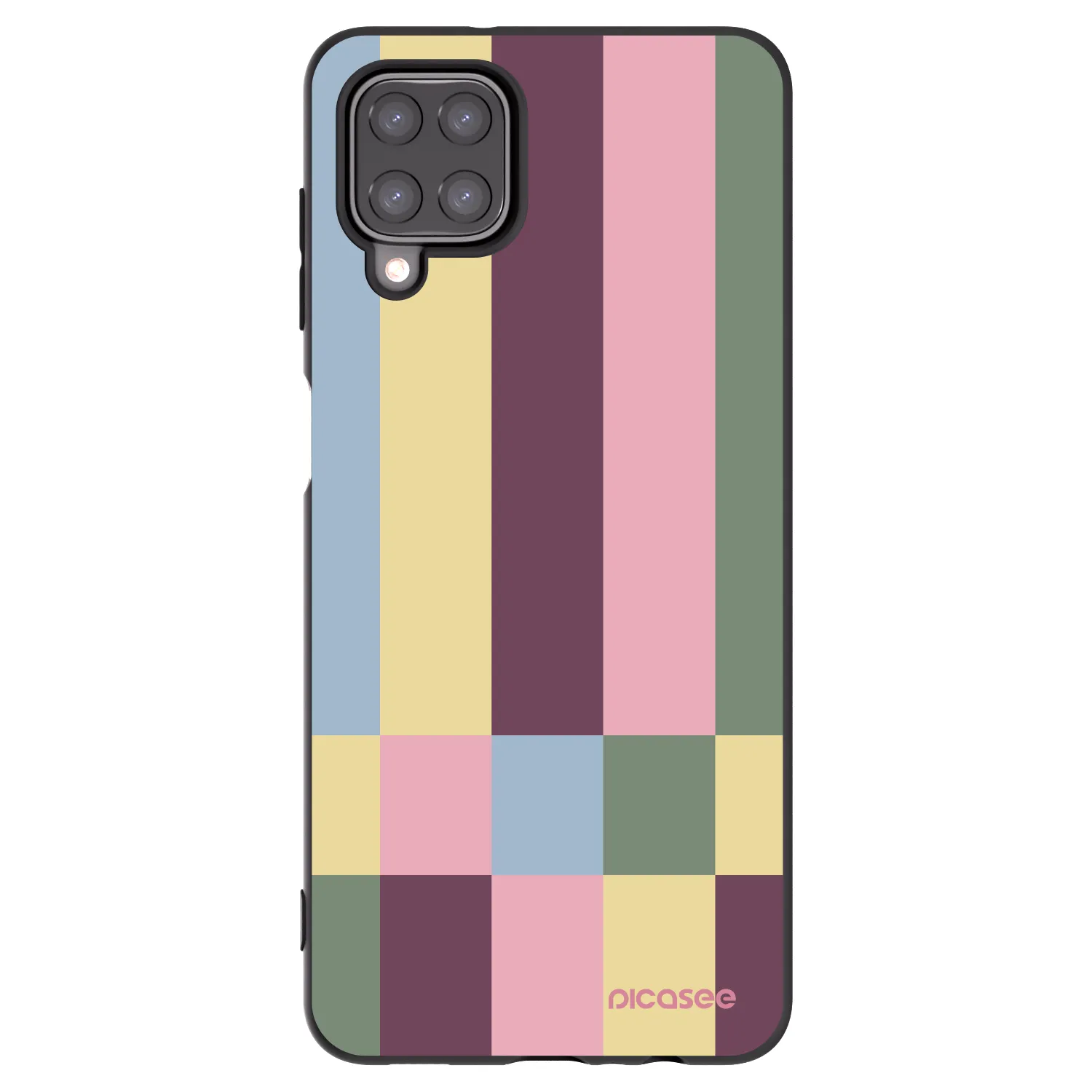 Picasee silikonový černý obal pro Samsung Galaxy A12 A125F - Lobby tiles